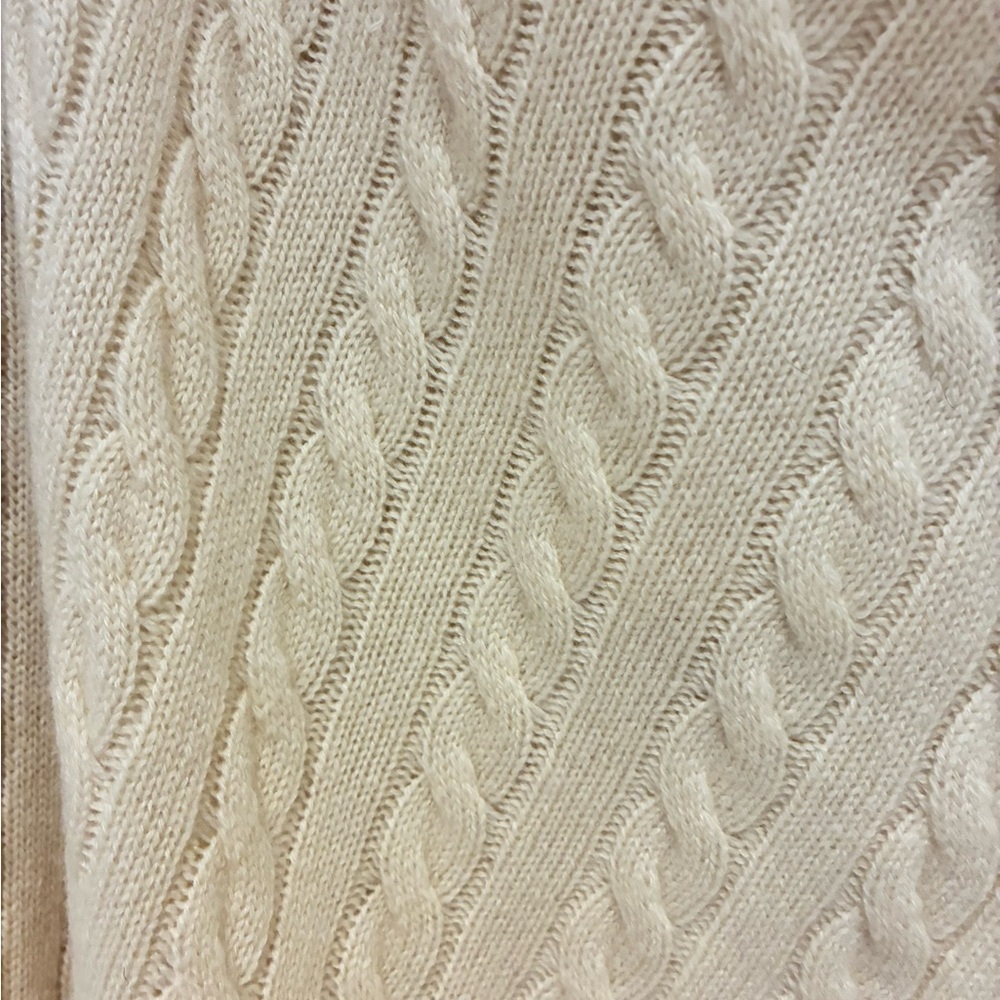 Neiman Marcus Cashmere Cream Cowl Neck Sweater - Picture 2 of 5